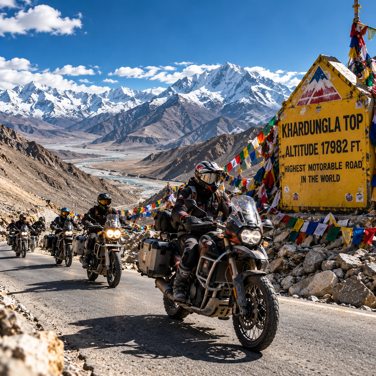 Motorcycle Adventure at Khardungla Top